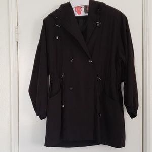 Gallery Light Weight Hooded Coat in blk sz S